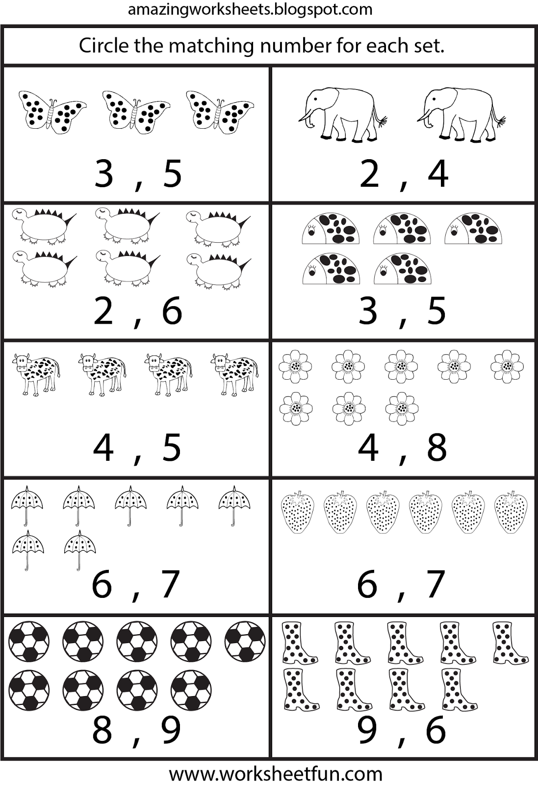 Counting Worksheets For Kindergarten â¦
